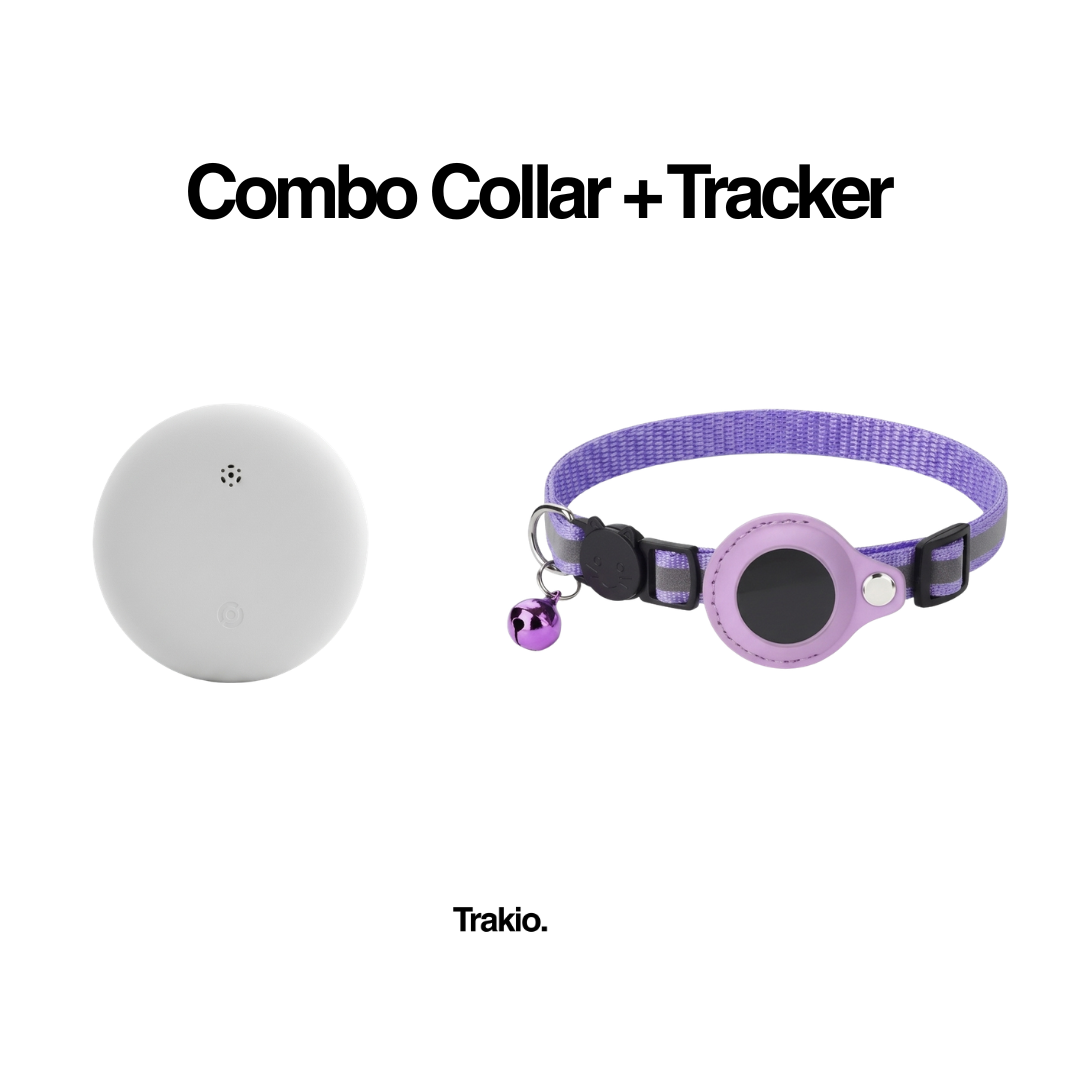 Combo Trakio Mascotas – Collar + Localizador Inteligente